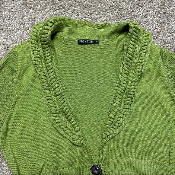 Nic + Zoe Chunky Cotton Cardigan Sweater Size XL - Picture 3 of 11
